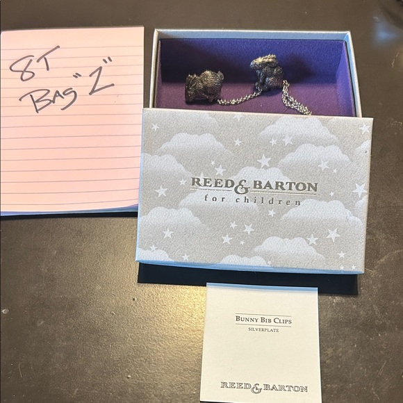 Reed & Barton Silver Bunny Bib Holders